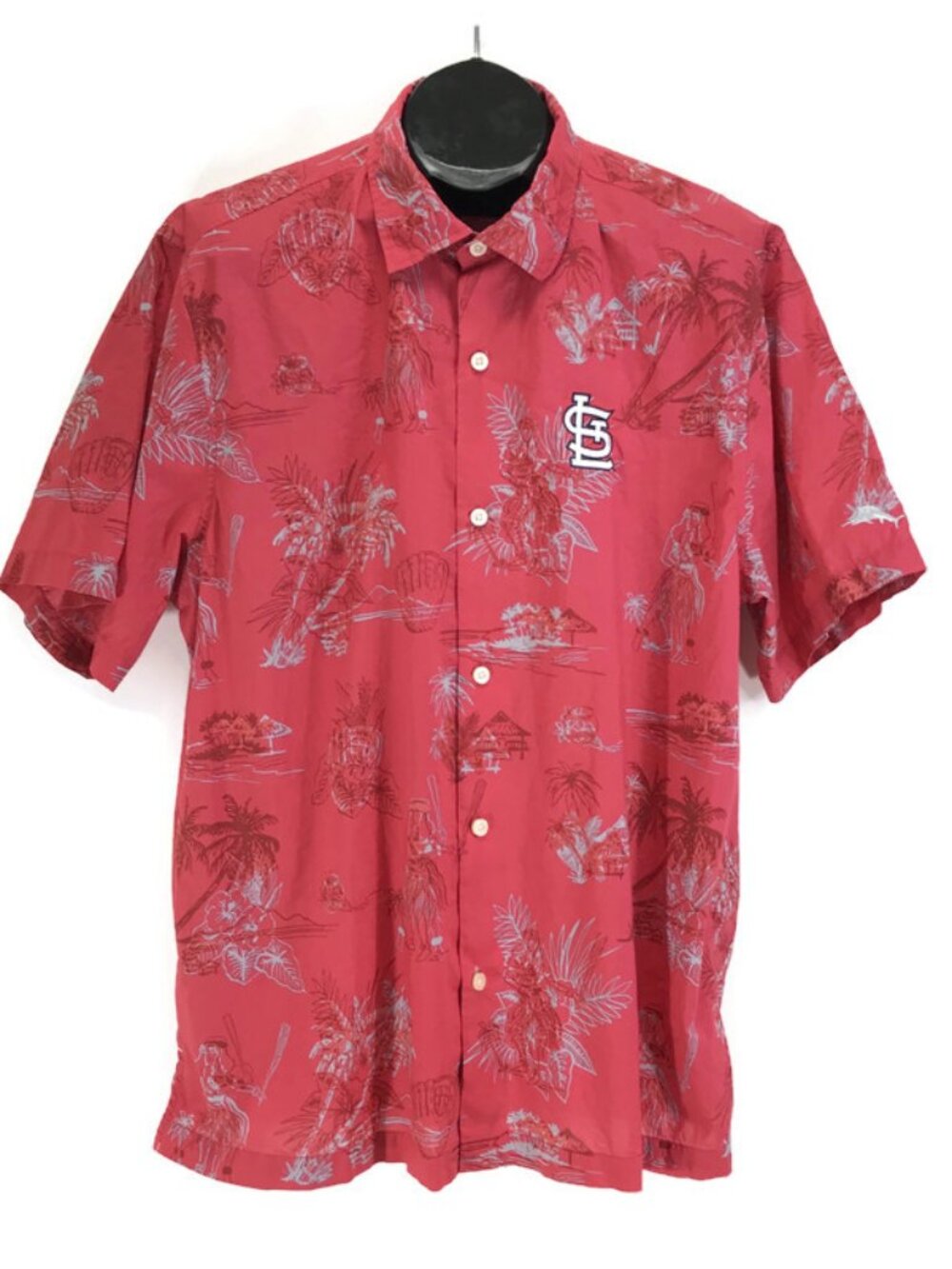 Tommy Bahama St. Louis Cardinals Button Up Shirt Men's XL Baseball MLB
